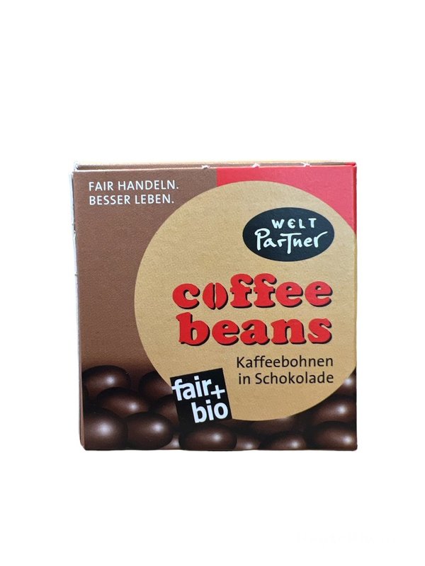 Coffee beans, Kaffeebohnen in Zartbitterschokolade, bio°, 25g